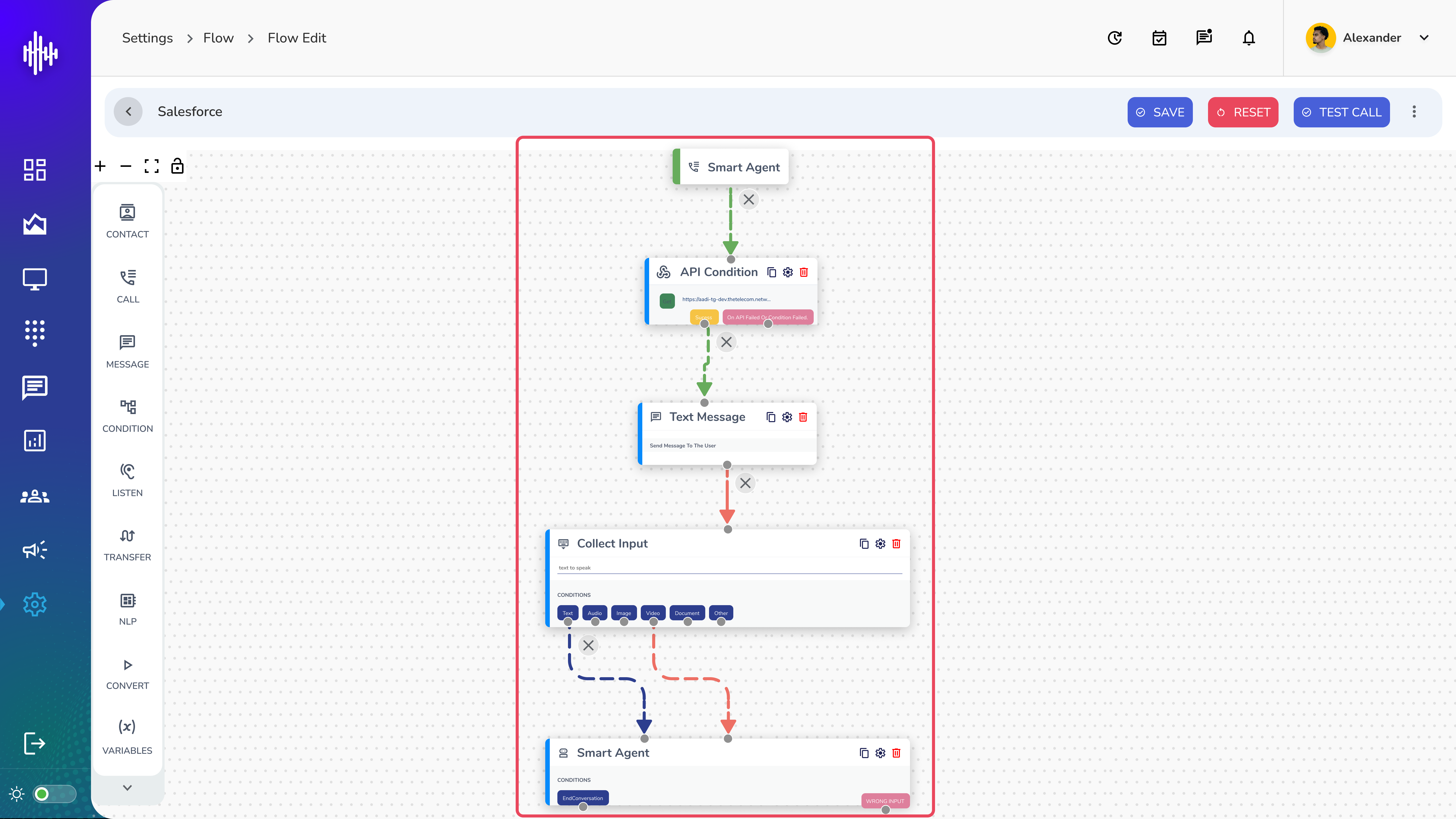 Visual Flow Editor